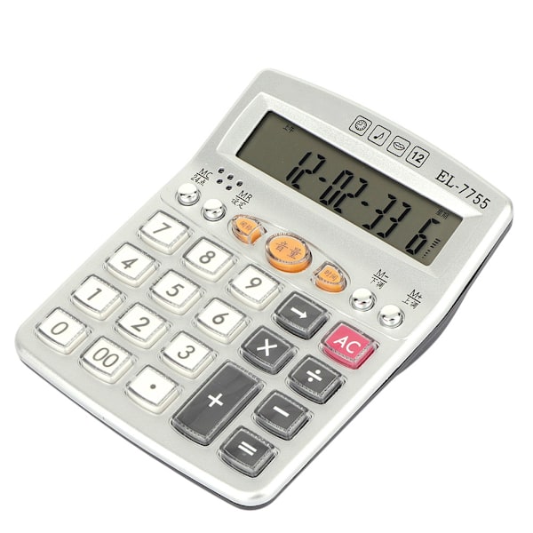 12-Digit Display Voice Calculator Multifuncion Desktop Calculator for Office Business