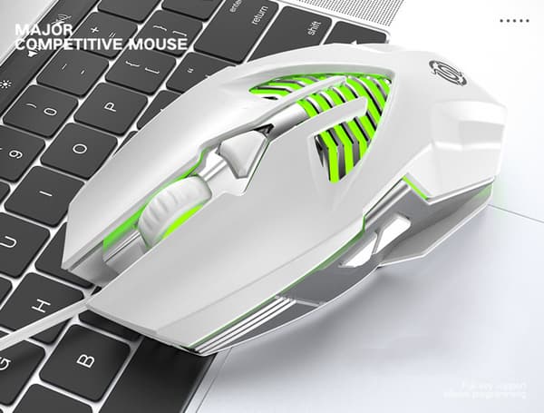 Kablet Gamingmus, 3200 DPI USB Datamus med 7 Regnbuefarger