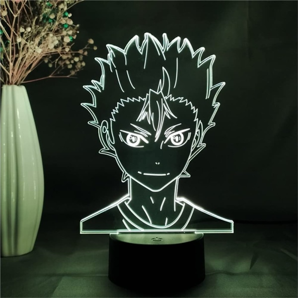 Haikyuu!! Yu Nishinoya Anime Night Light Anime Figur 3D LED