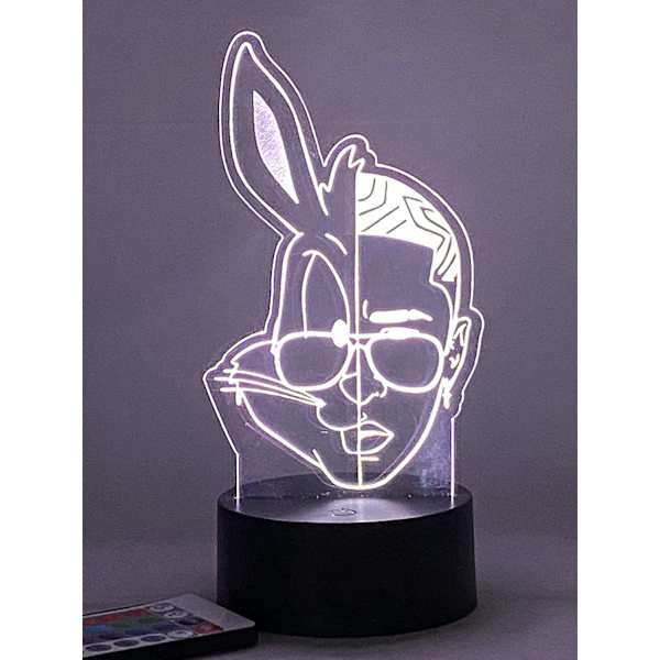 Bad Bunny Bugs 3D LED-yövalo Musta