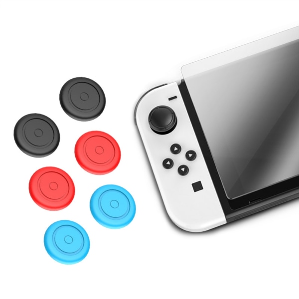 Skjermbeskytter Støvpropp Knapp Deksel Tommelgrep Enkel Installasjon Beskyttelsessett for Switch OLED