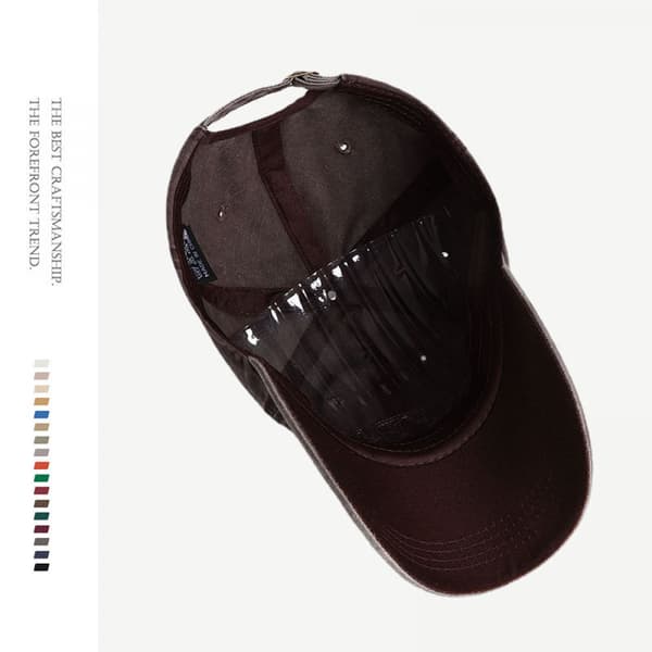 Bokstavbroderi Bokstav Justerbar Baseballcaps Brown