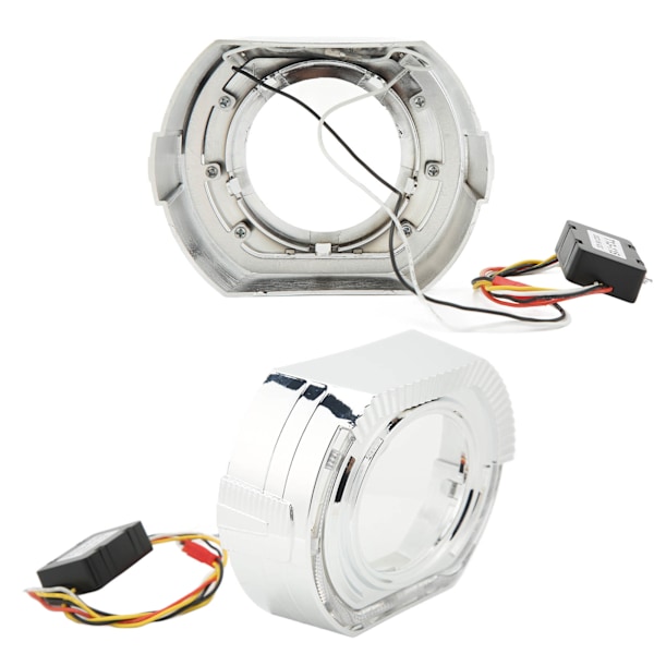LED Angel Eyes Halo DRL Bezel Shrouds 12V 5W Venstre Højre Ringdæksler til 3 Tommer Bi Xenon LED Dobbeltlinse Forlygte Hvid Gul Lys