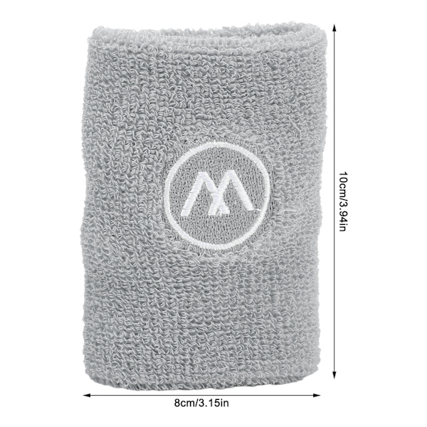 2 set svettband handledsskydd för män kvinnor gym löpning basket sport handledsstöd bandage wrap ärm Grey
