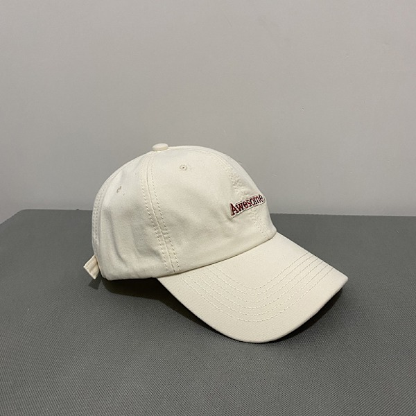 Hatt Dam enkla bokstäver broderi Retro sommar solskydd C White