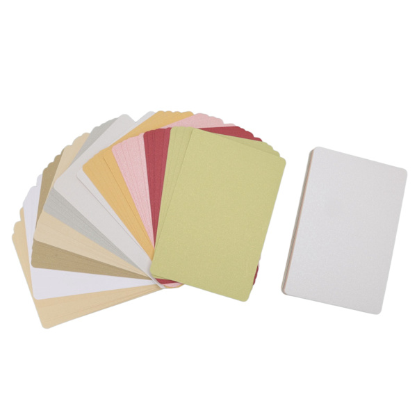 100 kpl helmiäiskartonkia pyöristetyt kulmat 15x10CM kova luonnon tekstuuri kumileimasin korttipaperi kutsuja kirjekuoria varten