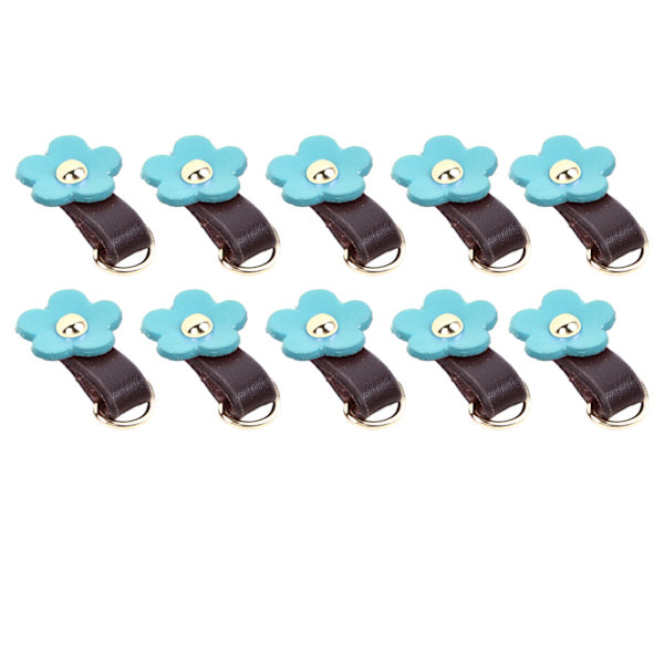 10 sæt læder D-ringe til pung ægte læder ubeskadiget D-ringe pungfremstillingsartikler til læder crossbody pung håndværk blå guld tilbehør