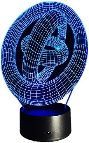 Kunstnerisk Abstraksjon Moderne 3D USB Nattlys Fargerik Colo
