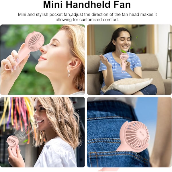 2 IN 1 Mini Kannettava Kädessä Pidettävä Tuuletin Avaimenperätelineellä, Henkilökohtainen Tehokas Jäähdytystuuletin, Pieni Paristokäyttöinen Pöytätuuletin, Hiljainen Kädessä Pidettävä F