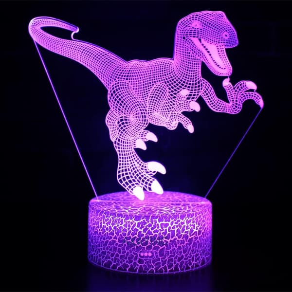 3D Natlampe LED Illusion Skrivebordslampe 7 Farveskift