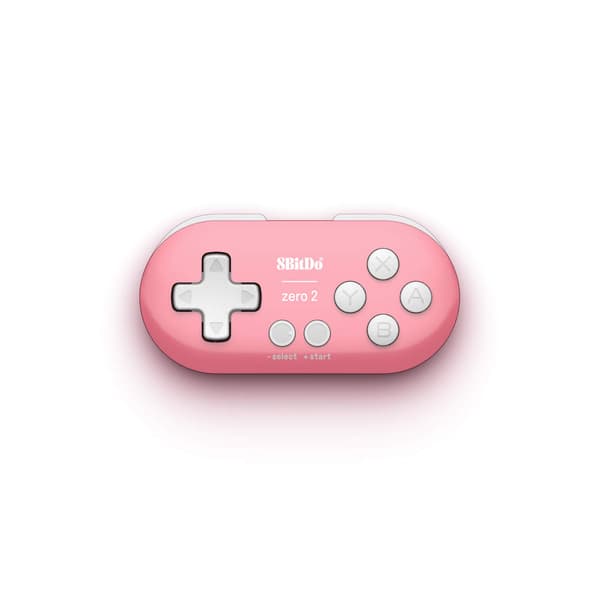 Zero 2 Bluetooth Gamepad Nøglekæde Størrelse Mini Controller til Switch, Windows, Android, macOS & Raspberry Pi (Pink Edition) - Nintendo Switch Pink