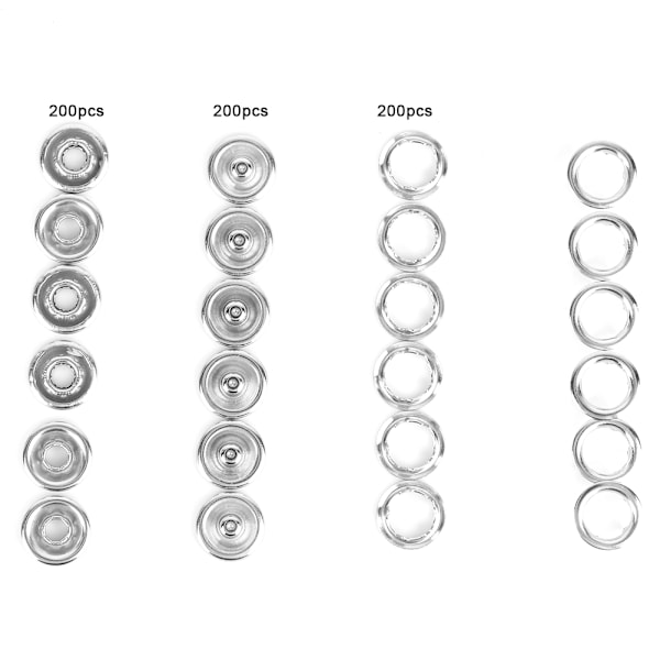 200 stk 9,5 mm hule pigg trykknapp feste for baby heldress