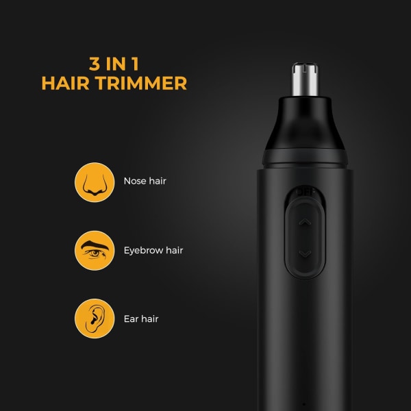 Ear and Nose Hair Trimmer for Men Women,Painless USB Rechargeable Nose Hair Trimmer Clipper,IPX7 Waterproof Dual Edge Blades Nasal Trimmer Nose Clipp