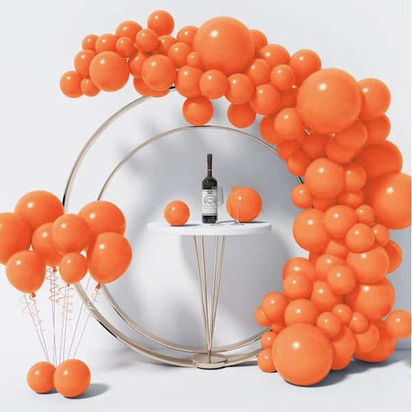 130 stk. orange balloner i forskellige størrelser 18\" 12\" 10\" 5\" ballonbue guirlande sæt perfekt til fødselsdagsfest, dimission, babyshower, bryllup, ferie Orange
