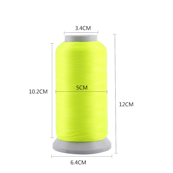 Spole Glow In The Dark Maskin Handbroderi Sytråd Gul 3000 Yards