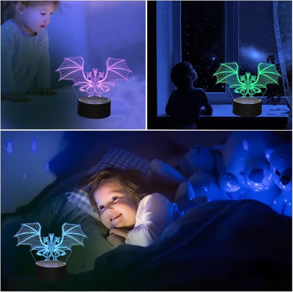 Godzilla War vs King Kong 3D Natlampe Børneværelse LED Déco