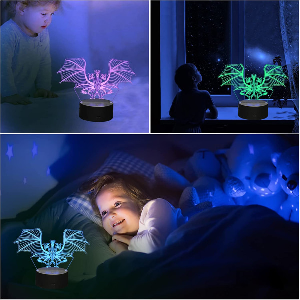 Godzilla War vs King Kong 3D nattlampa LED-dekoration för barnrum