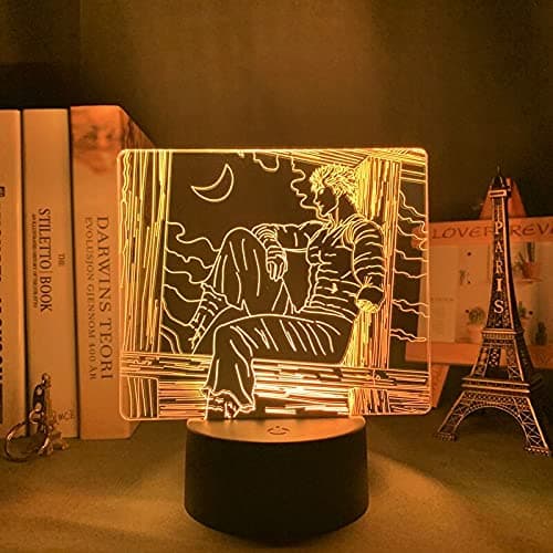 Nyeste Anime Berserk Guts Figur 3D Nattlys gutt Barn Gi