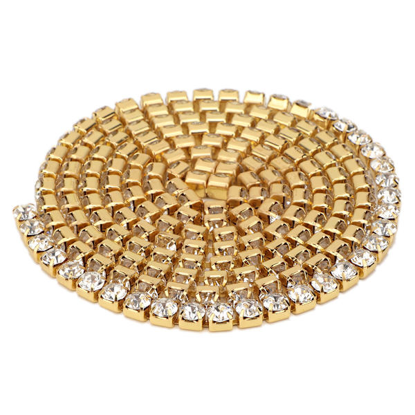 DIY Resin Diamant Krystal Rhinestone Kæde Trim Bånd Rulle Sy Håndværk Dekoration (#06)