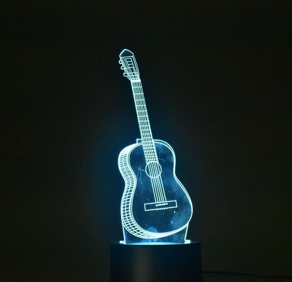 3D Natlampe Illusion Skrivebordslampe Bord USB Lampe Smart Home