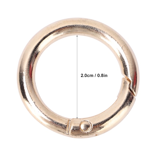 10 st legeringssnäpplås runda ringar konecting spänne kläder skor handväska tillbehör (guld)