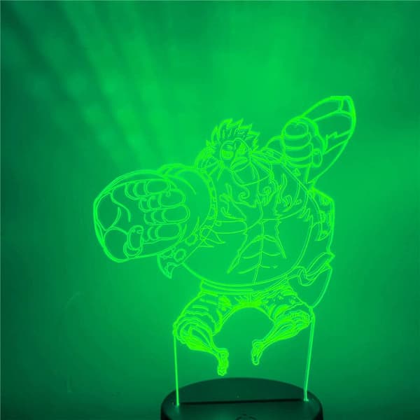 One Piece Luffy 3D Illusion Natlampe Smart Touch, RG