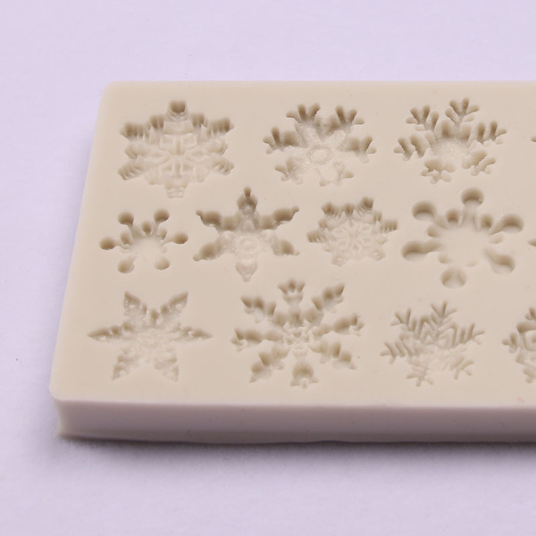 3D snöflinga formad silikonform godis choklad gelé tårta