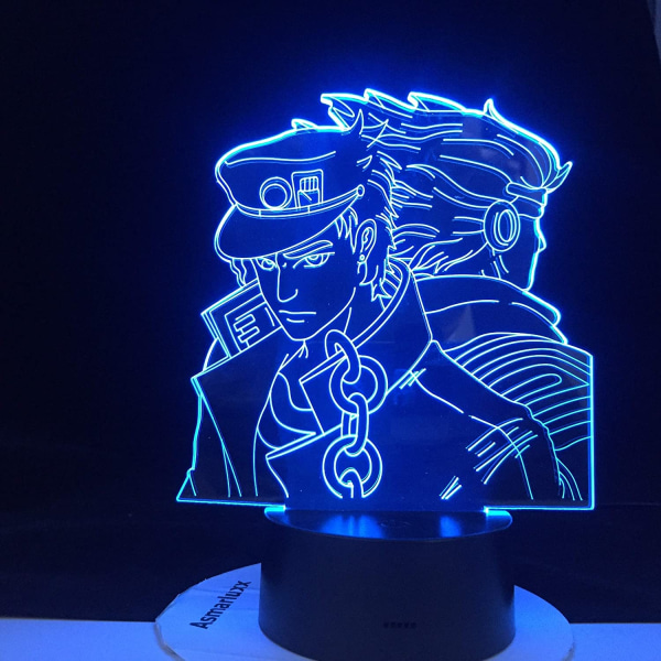3D nattlampa för pojkar, 3D JOTARO STAR PLATINUM LED ANIME L