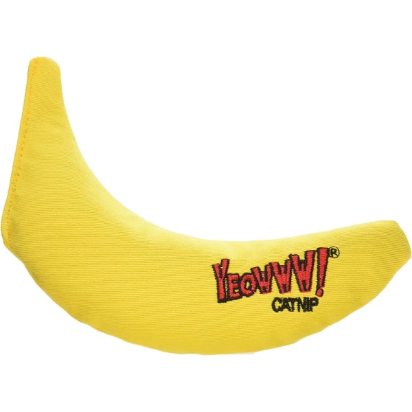 100% ekologisk kattmyntaleksak, gul banan 3-pack