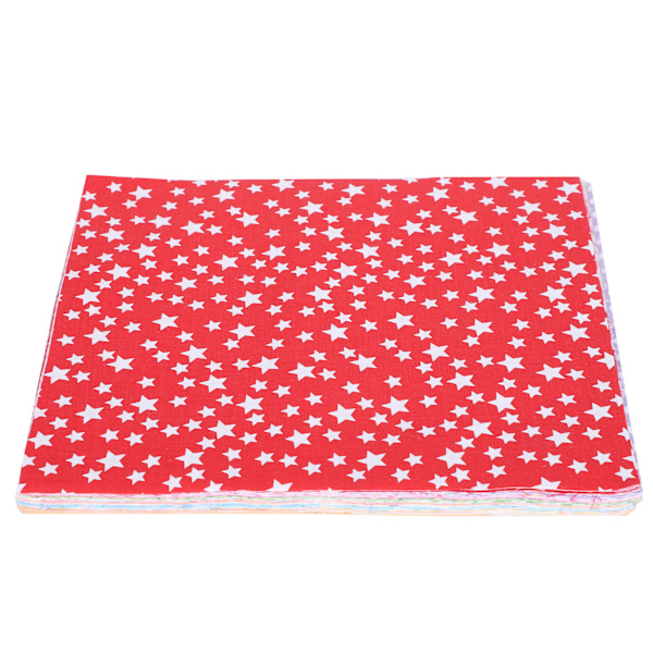 Stoff til quilting i 50 farger, bomullstrykk, DIY håndlagde sytilbehør 25 x 25 cm
