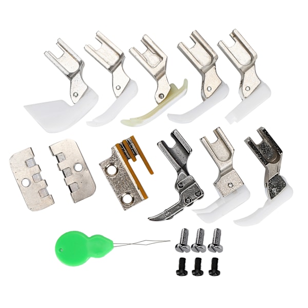 Sewing Machine Presser Foot Kit Stainless Steel Plastic Invisible Zipper for Stitching Leather