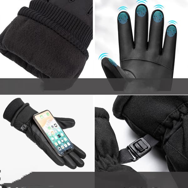 -10℉ Vinterhandsker Mænd Kvinder, 10 Touchscreen Fingre Sne Sk