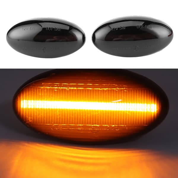 Sidemarkerlys Dynamisk Blinklys Indikator Flydende LED Lampe til Peugeot 1007