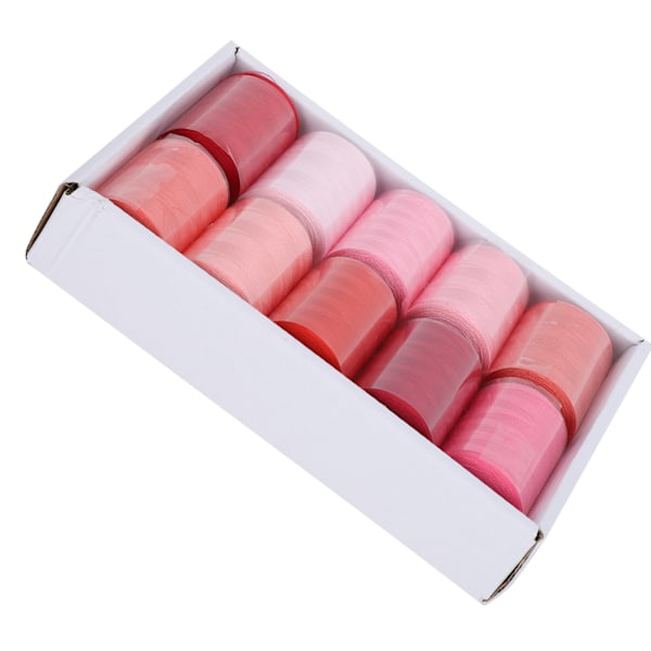 10 rullaa ompelulankaa Set Koti Pagoda Langat DIY Tarvikkeet 300 Jaardia 402Punainen