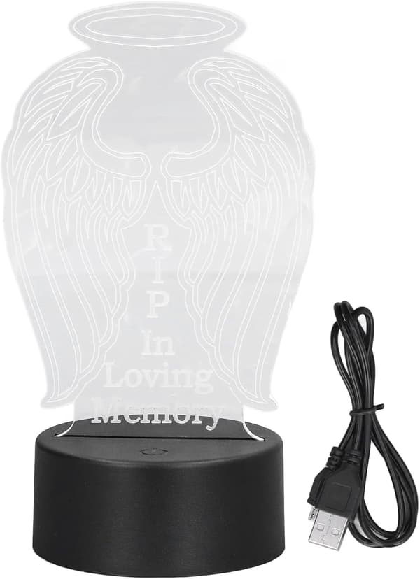 LED Lampe, 3D Nattlys Kompakt Størrelse 5V Akryl Flat 7 Farger