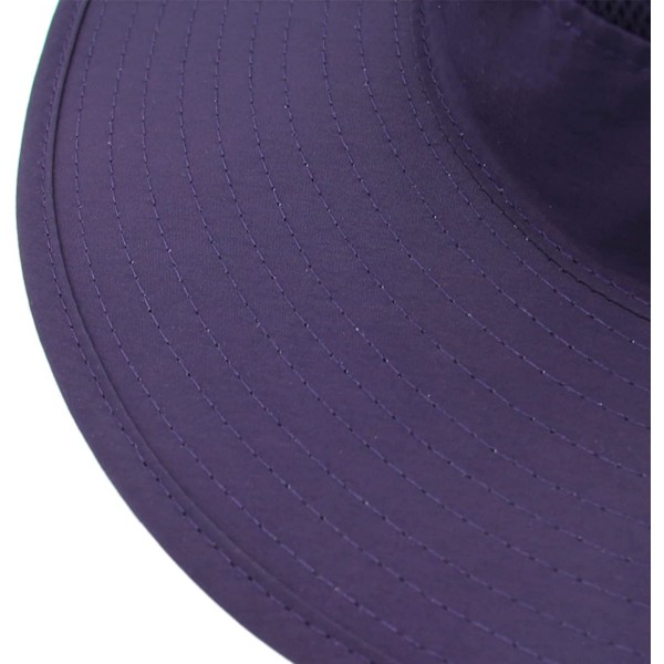 Hatt för män Solhatt UPF 50+ Bred Brätte Bucket Hat Vindtät Fiske Purple