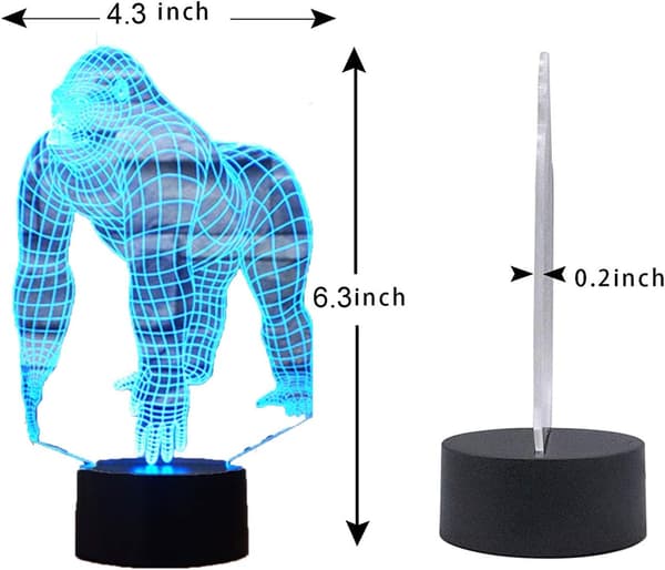 Panda 3D LED Lys Illusionslys til Børn Optisk Illusion