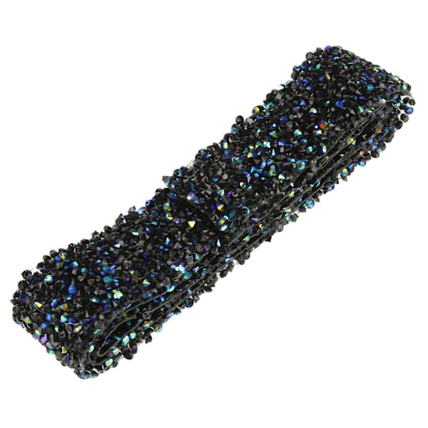 Diamant Mesh Wrap Rull Sparkle Krystall Rhinestone Bånd Bryllupsdekorasjon (Blå & Svart)