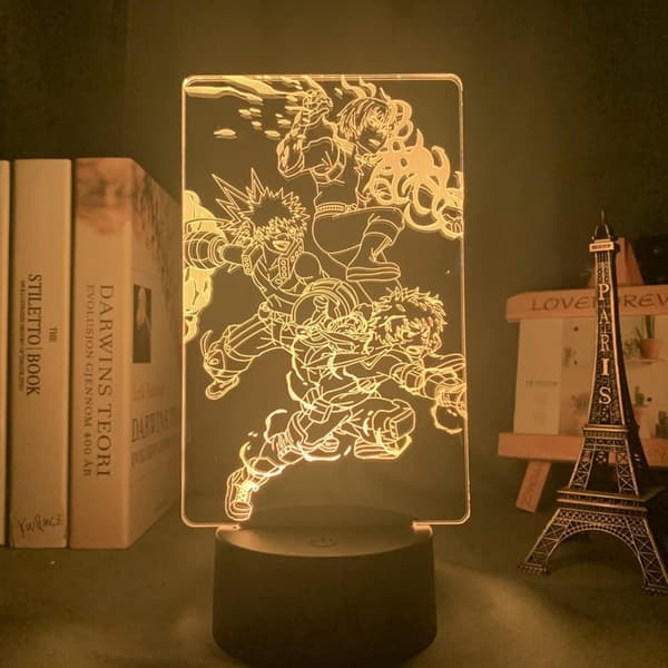 3D Nattlys 3D Illusjonslampe Deku Bakugo Katsuki Led Natt