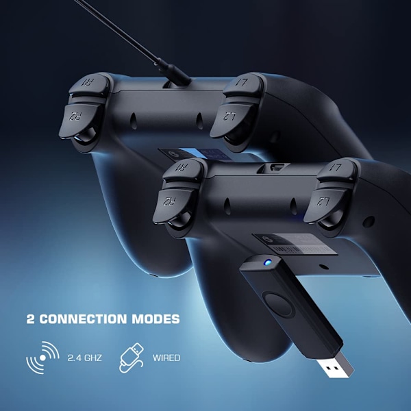 T3 Trådløs Gaming Controller, PC Controller til Windows 7/8/10/11, Android, Gamepad Joystick med Turbo og Dobbelt Vibration, Gaming Controller til An GaneSir T3