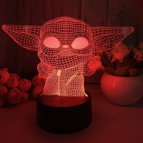 3D Illusionslampe Natlampe til Børn 7 Farve LED Touch Remo