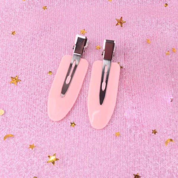6 stk. hårklemmer uten bøy, ingen brette hårklemme for frisering, sminkeklemmer for kvinner og jenter Black&Pink