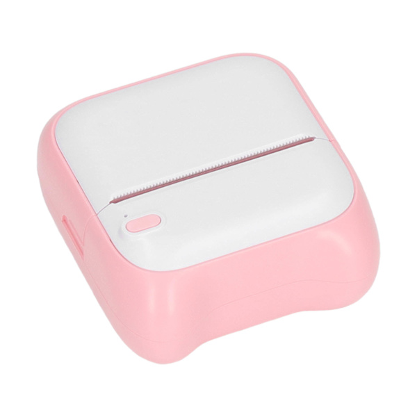 Termisk printer Bluetooth direkte forbindelse USB opladning 203DPI 1000mAh bærbar mini billedprinter med pink printpapir