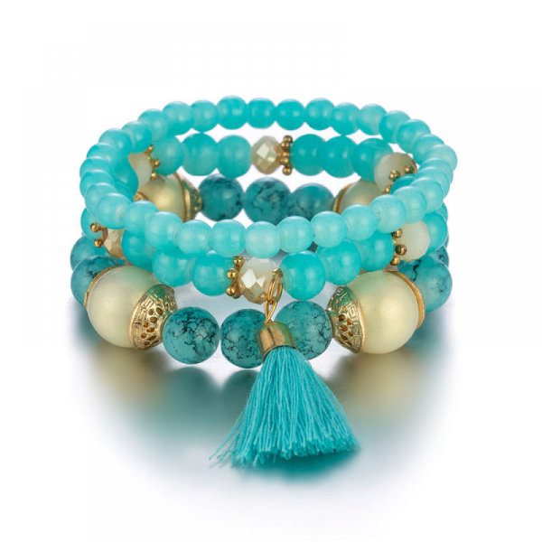 1PCS  Bohemian Hand Beaded, Multilayer Bracelet with Fringe,