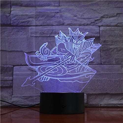 Naruto Kakashi Uchiha Sasuke 3D Illusjon Nattlys Lampe Sm