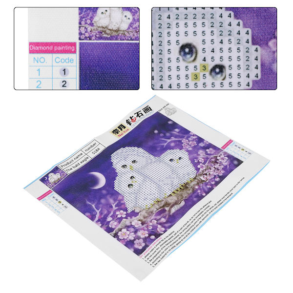 DIY Handgjord Rhinestone Broderi Målning Korsstygnskit Hantverk för Hemväggsdekor