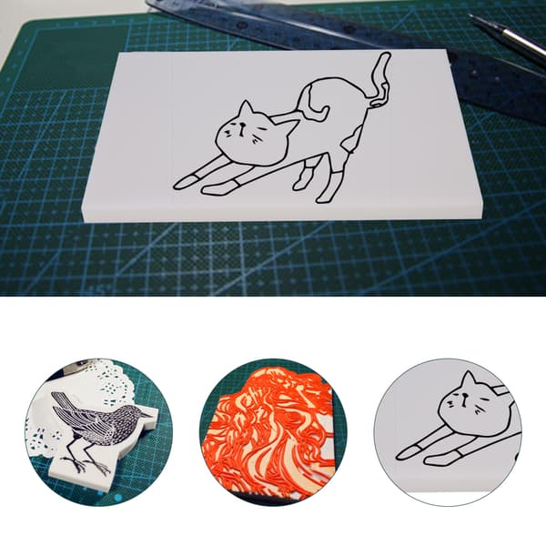Moonlight White Jelly Rubber Brick DIY Rubber Stamp Carving Block