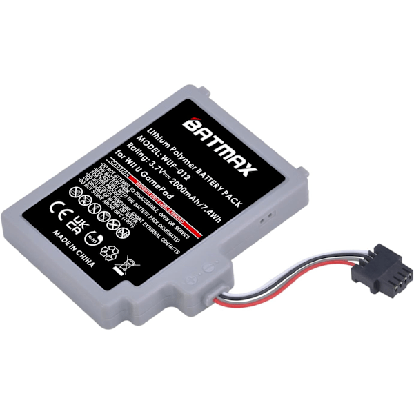 Høykapasitets 2000mAh WUP-010 erstatningsbatteri for Nintendo Wii U Gamepad WUP-012