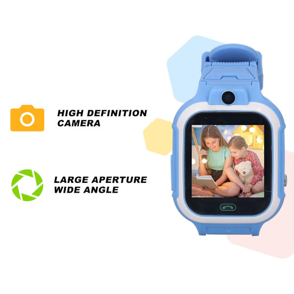 Børns Smart Watch IP67 Vandtæt Multifunktionel 4G Opkald Stemmebesked Intelligent Ur til Børn Blue