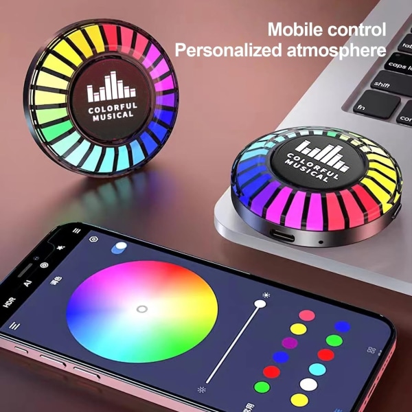 Benledningshögtalare Mini Bluetooth-högtalare med RGB-rytmljus USB-laddningsbar bärbar trådlös Bluetooth 5.0-högtalare